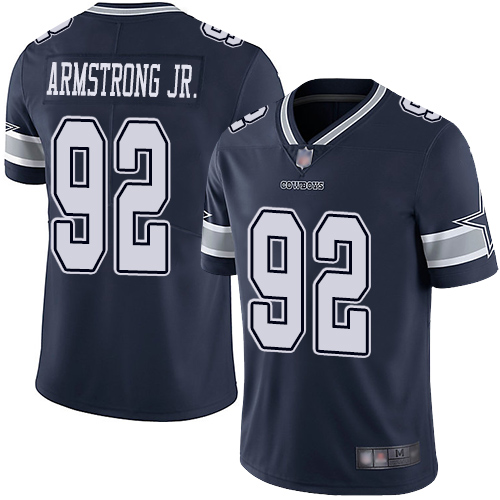 Men Dallas Cowboys Limited Navy Blue Dorance Armstrong Jr. Home 92 Vapor Untouchable NFL Jersey